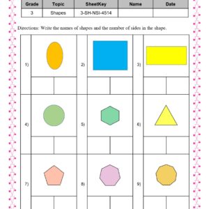 Geometry Worksheets For Grade 3 - https://eLearning24x7.com
