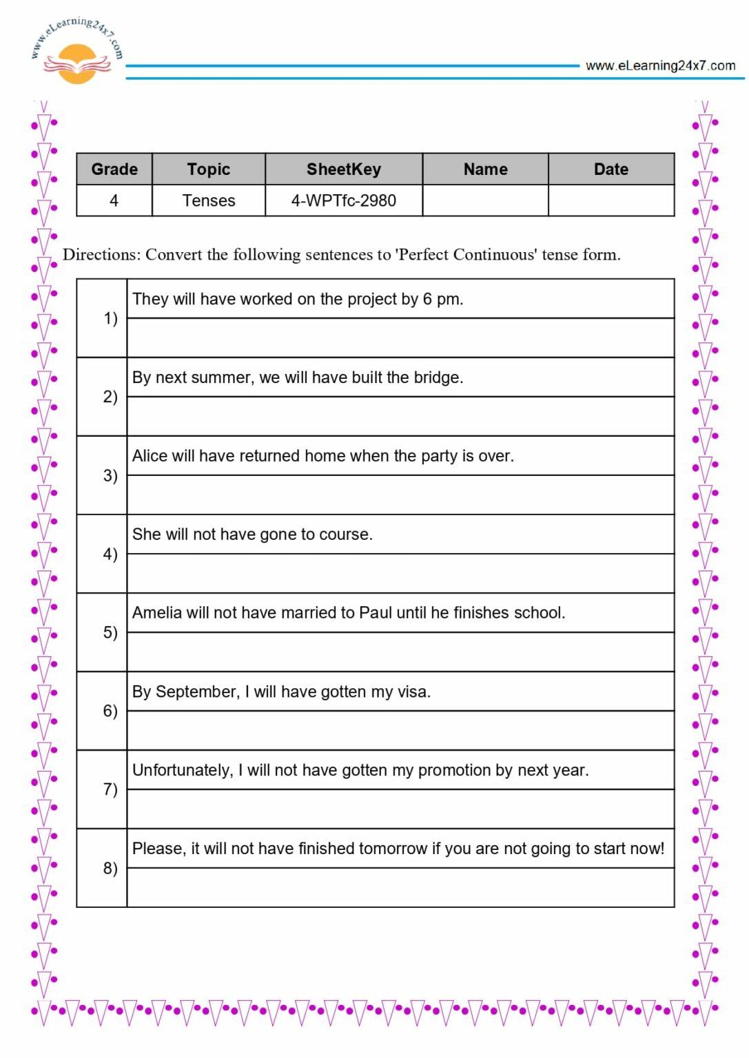 Convert Sentence to Future Perfect Continuous Tense Form - www ...